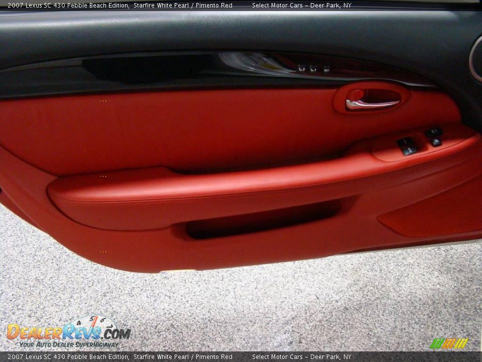 2007 Lexus SC 430 Pebble Beach Edition Starfire White Pearl / Pimento Red Photo #7