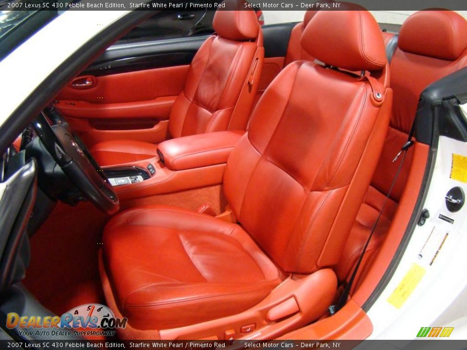 2007 Lexus SC 430 Pebble Beach Edition Starfire White Pearl / Pimento Red Photo #8
