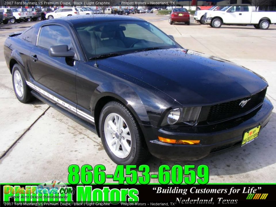 2007 Ford Mustang V6 Premium Coupe Black / Light Graphite Photo #1