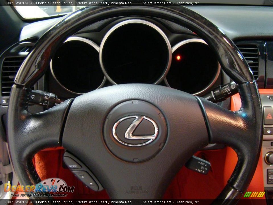 2007 Lexus SC 430 Pebble Beach Edition Starfire White Pearl / Pimento Red Photo #9