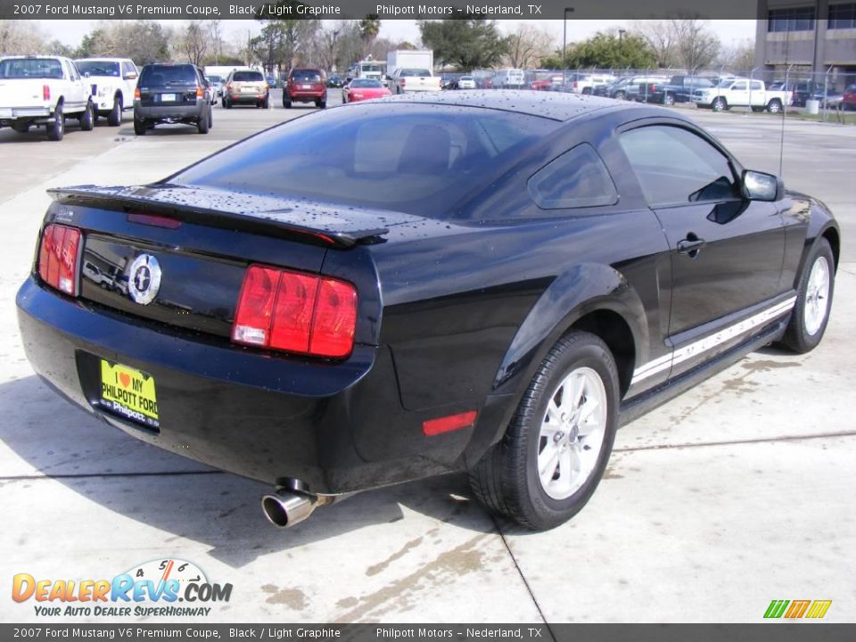 2007 Ford Mustang V6 Premium Coupe Black / Light Graphite Photo #3