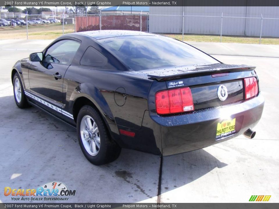 2007 Ford Mustang V6 Premium Coupe Black / Light Graphite Photo #5