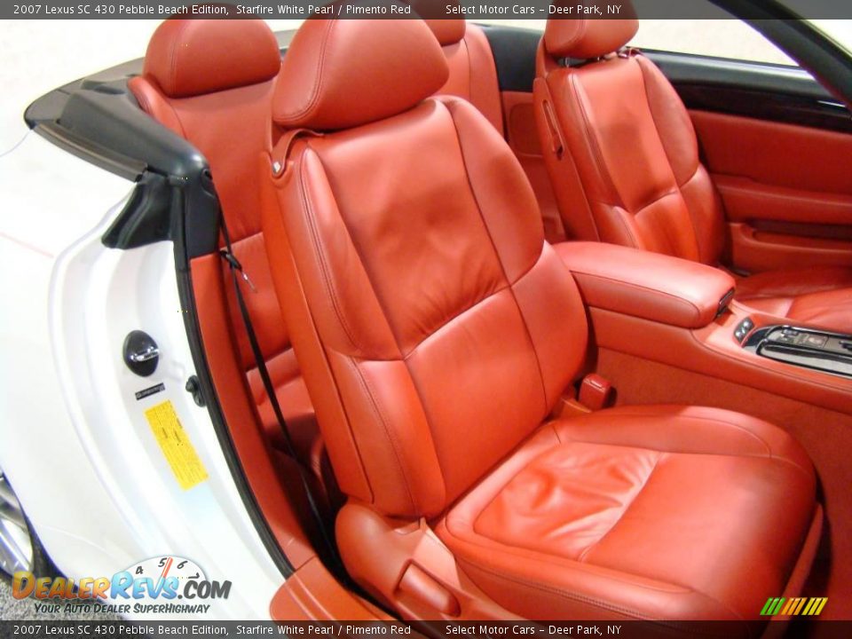 2007 Lexus SC 430 Pebble Beach Edition Starfire White Pearl / Pimento Red Photo #12