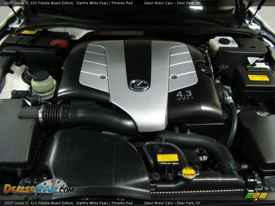 2007 Lexus SC 430 Pebble Beach Edition Starfire White Pearl / Pimento Red Photo #14