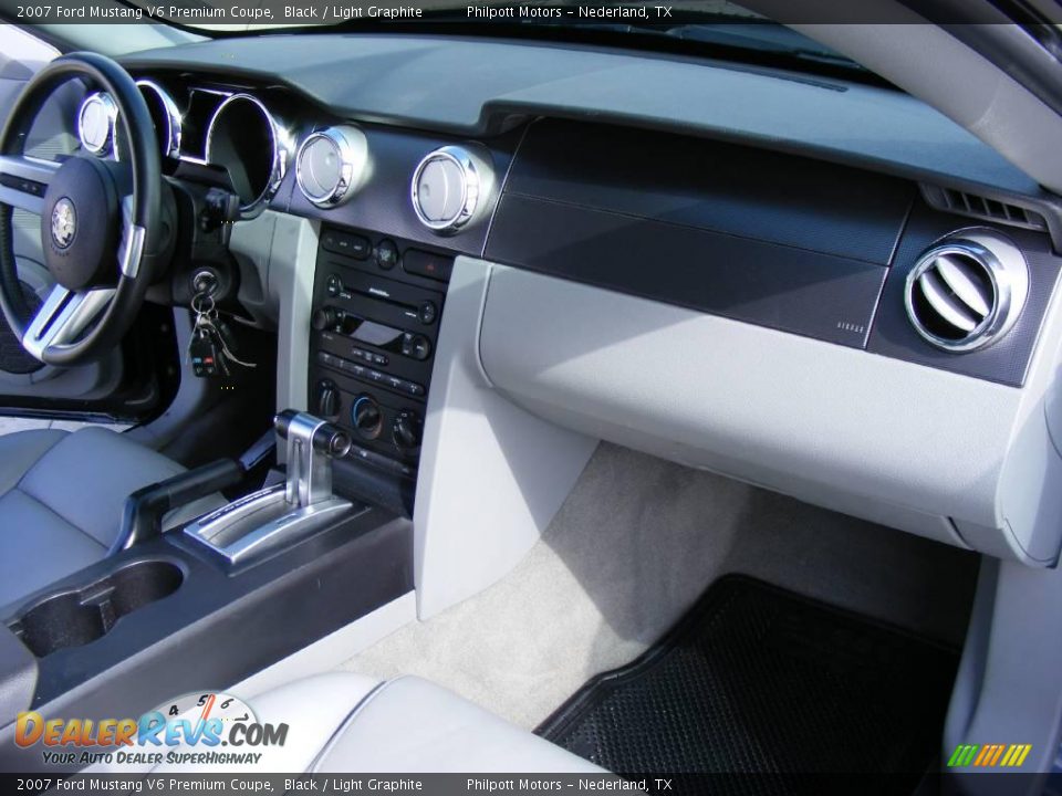 2007 Ford Mustang V6 Premium Coupe Black / Light Graphite Photo #26