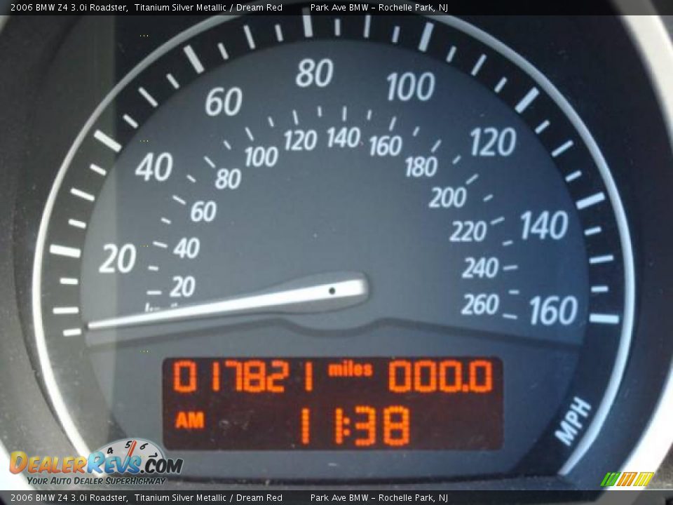 2006 BMW Z4 3.0i Roadster Titanium Silver Metallic / Dream Red Photo #22
