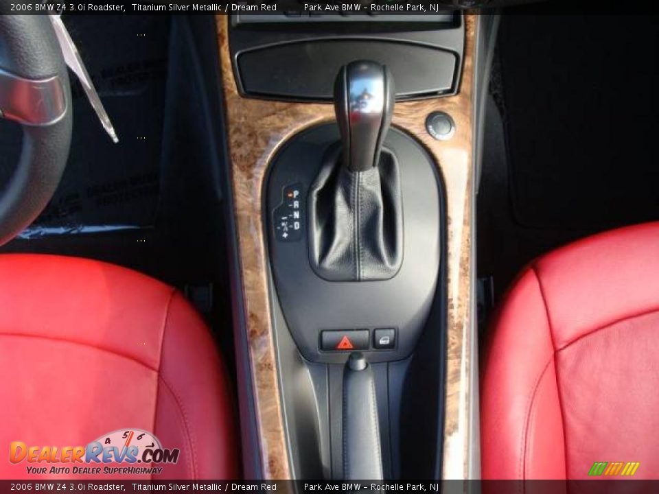 2006 BMW Z4 3.0i Roadster Titanium Silver Metallic / Dream Red Photo #24