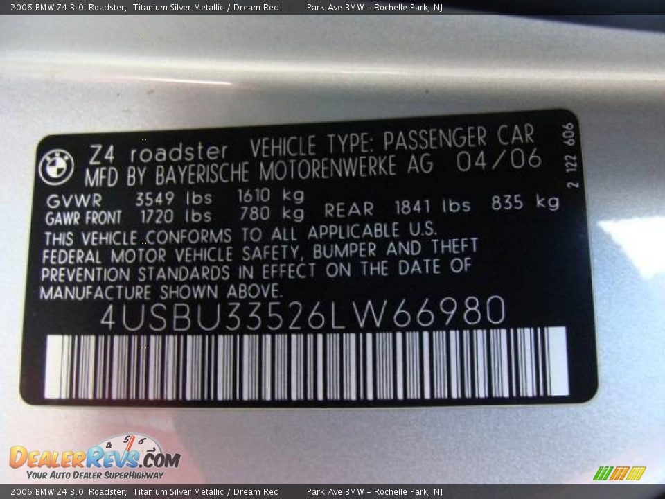 2006 BMW Z4 3.0i Roadster Titanium Silver Metallic / Dream Red Photo #29
