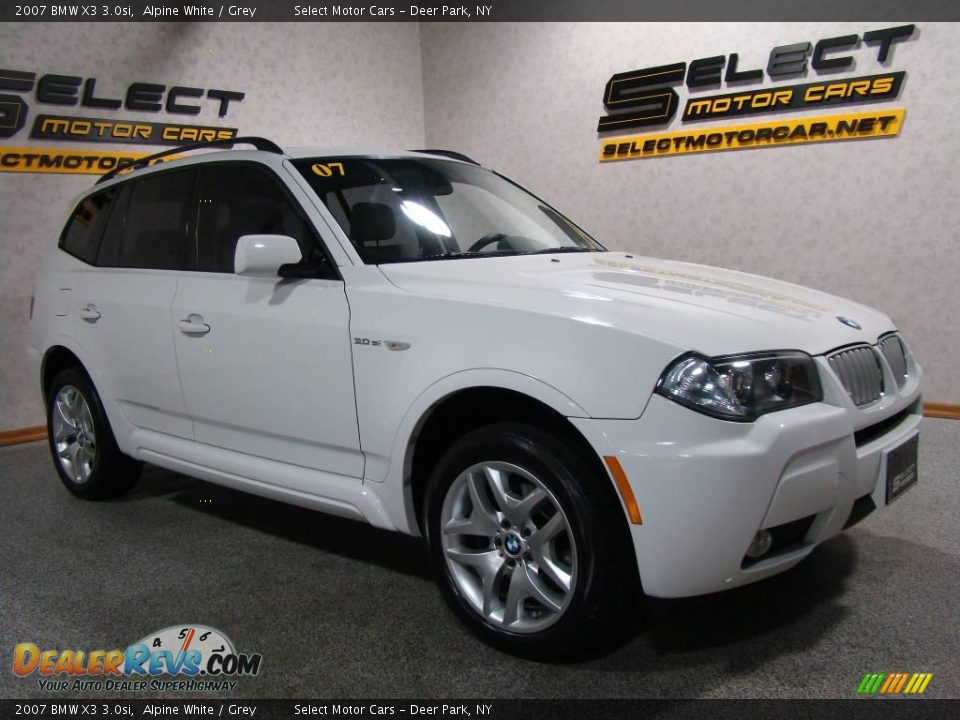 2007 BMW X3 3.0si Alpine White / Grey Photo #3