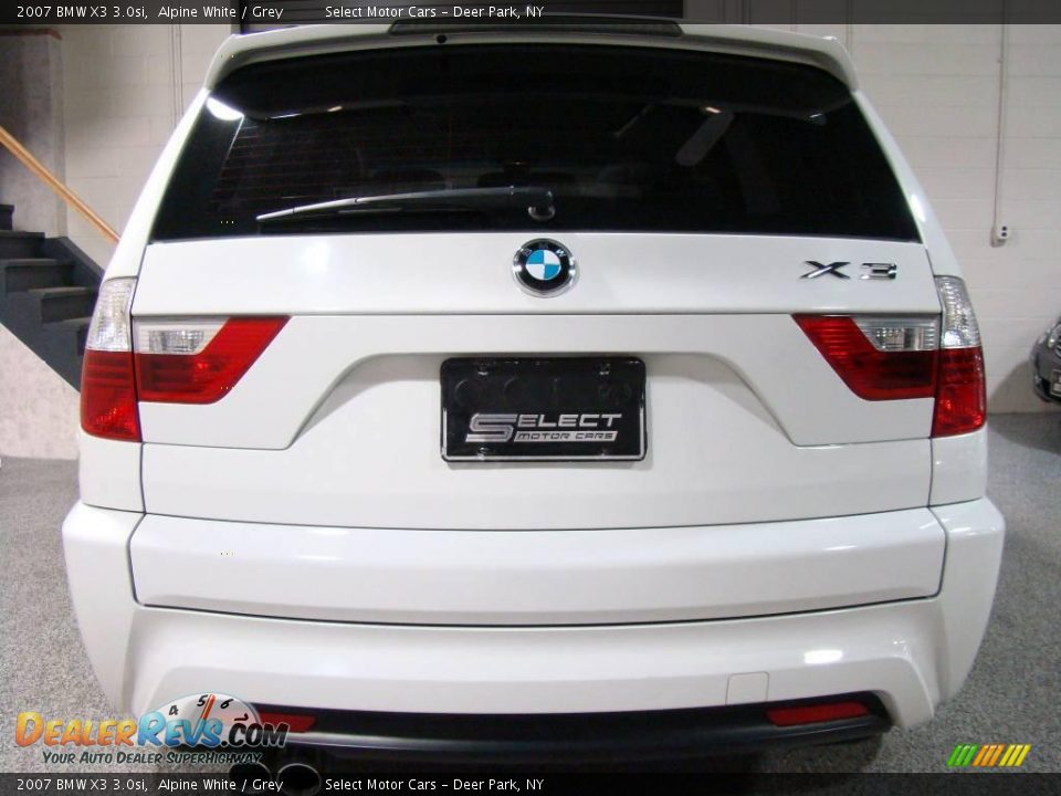 2007 BMW X3 3.0si Alpine White / Grey Photo #5