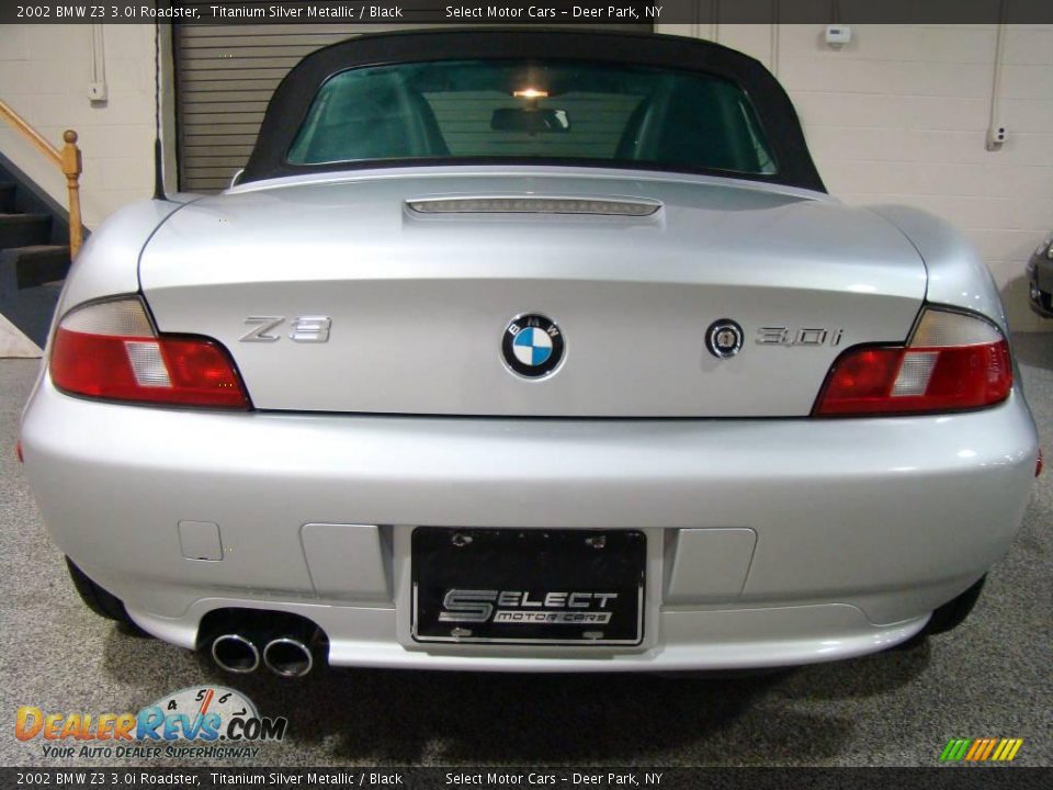 2002 BMW Z3 3.0i Roadster Titanium Silver Metallic / Black Photo #5