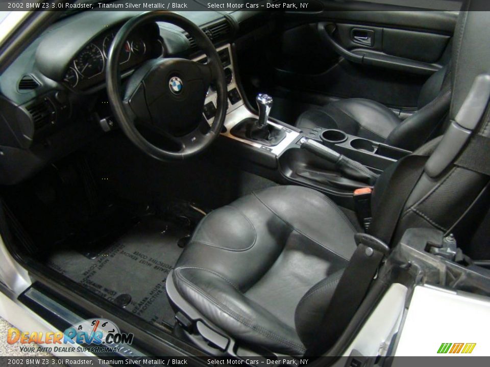 2002 BMW Z3 3.0i Roadster Titanium Silver Metallic / Black Photo #8