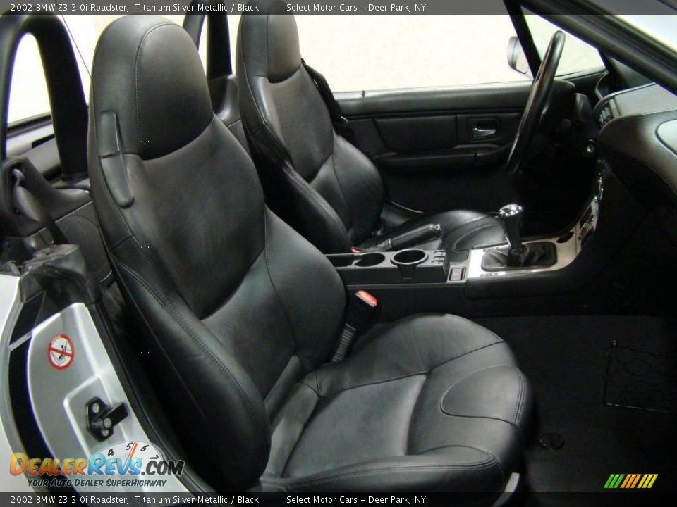 2002 BMW Z3 3.0i Roadster Titanium Silver Metallic / Black Photo #12