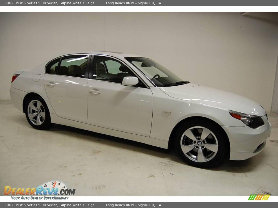 2007 BMW 5 Series 530i Sedan Alpine White / Beige Photo #2
