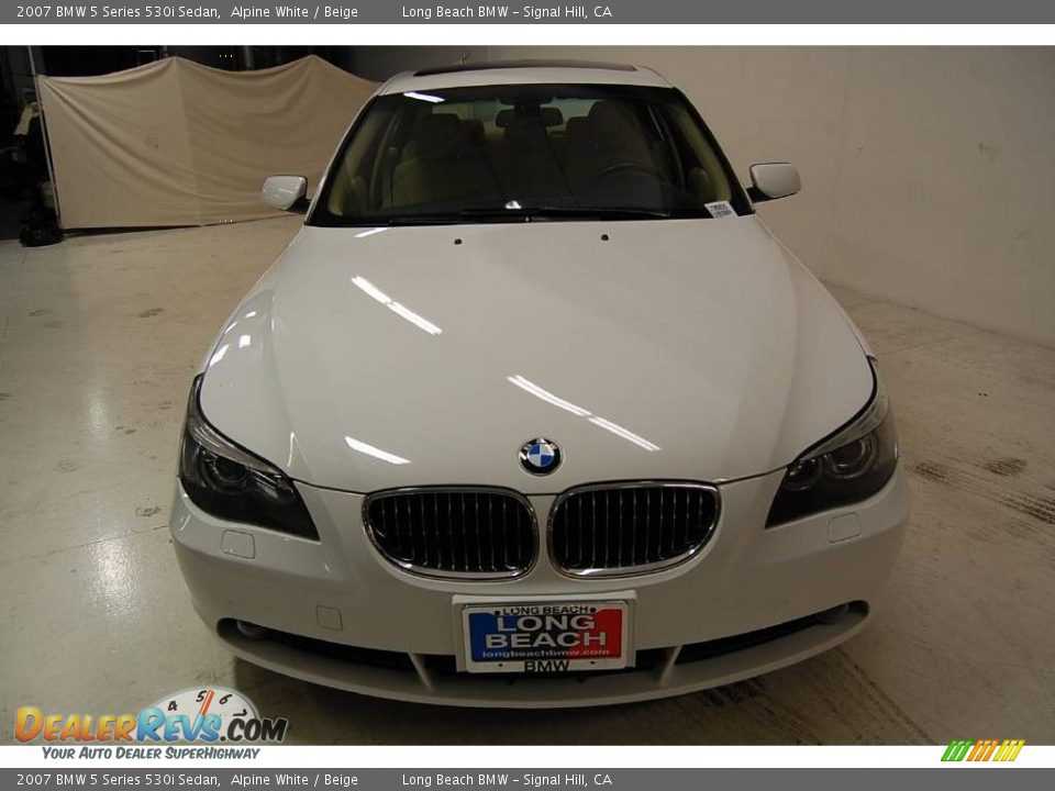 2007 BMW 5 Series 530i Sedan Alpine White / Beige Photo #5