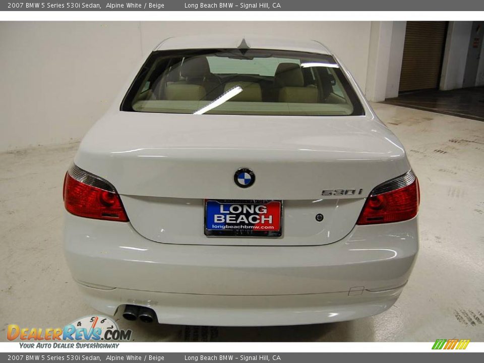 2007 BMW 5 Series 530i Sedan Alpine White / Beige Photo #7