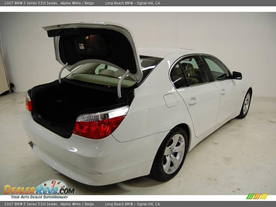 2007 BMW 5 Series 530i Sedan Alpine White / Beige Photo #10
