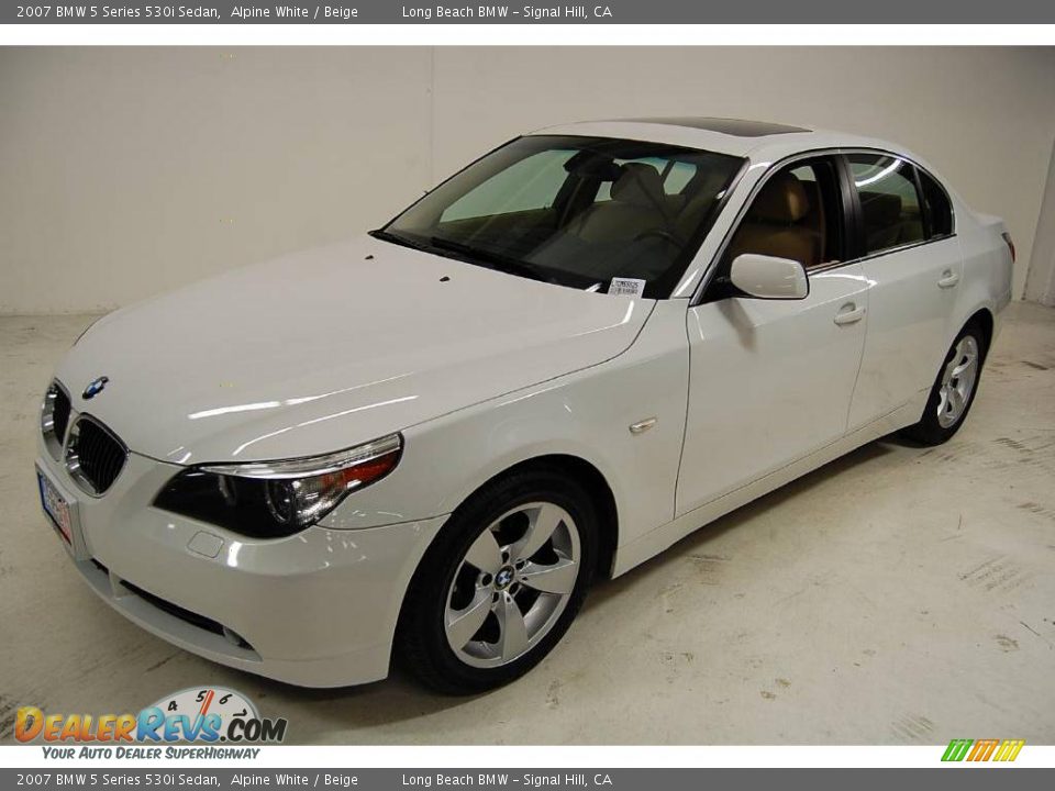 2007 BMW 5 Series 530i Sedan Alpine White / Beige Photo #12