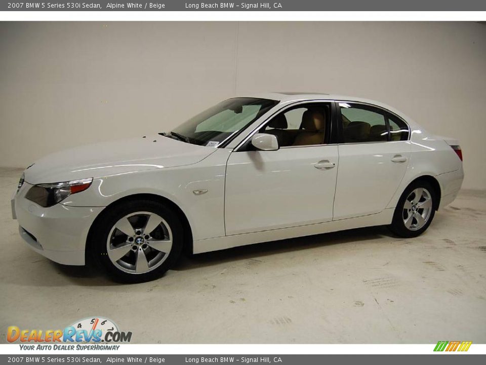 2007 BMW 5 Series 530i Sedan Alpine White / Beige Photo #13