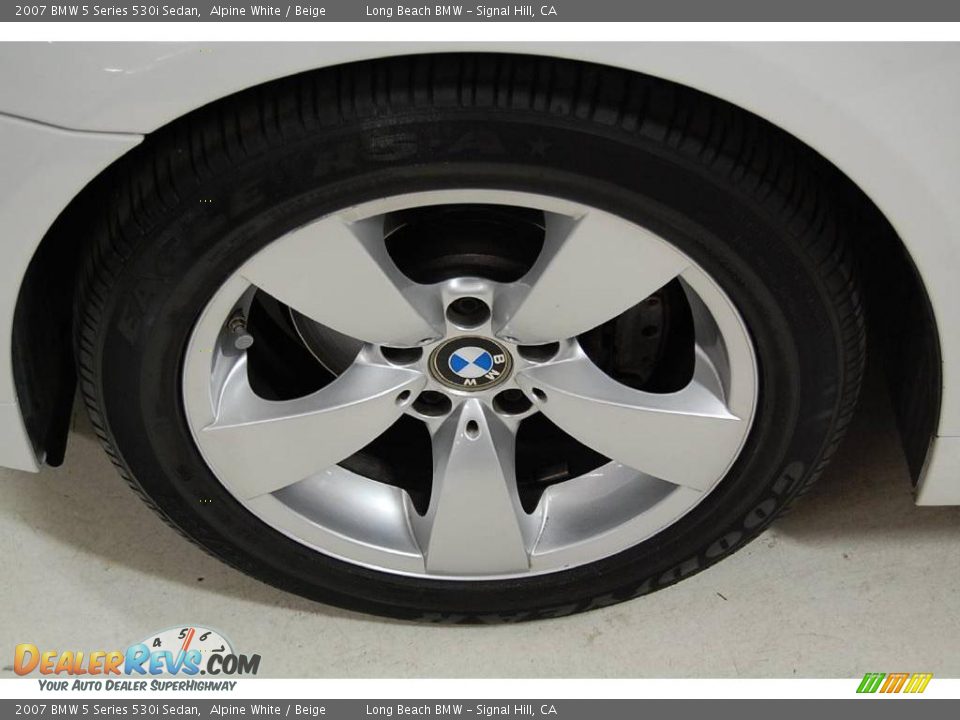 2007 BMW 5 Series 530i Sedan Alpine White / Beige Photo #14