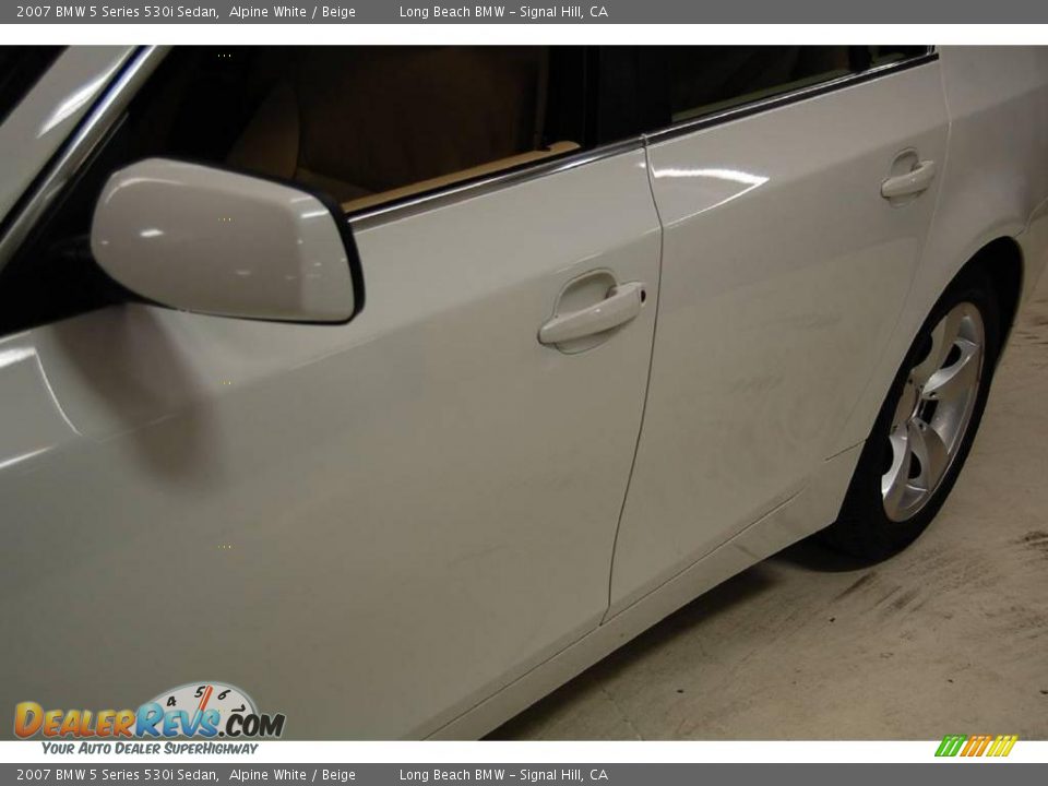 2007 BMW 5 Series 530i Sedan Alpine White / Beige Photo #15