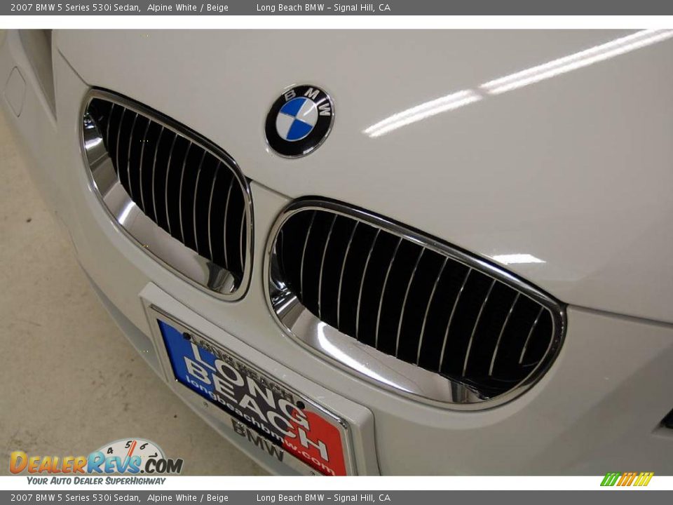 2007 BMW 5 Series 530i Sedan Alpine White / Beige Photo #16