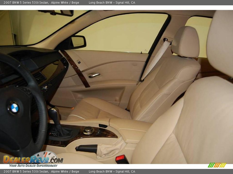 2007 BMW 5 Series 530i Sedan Alpine White / Beige Photo #21