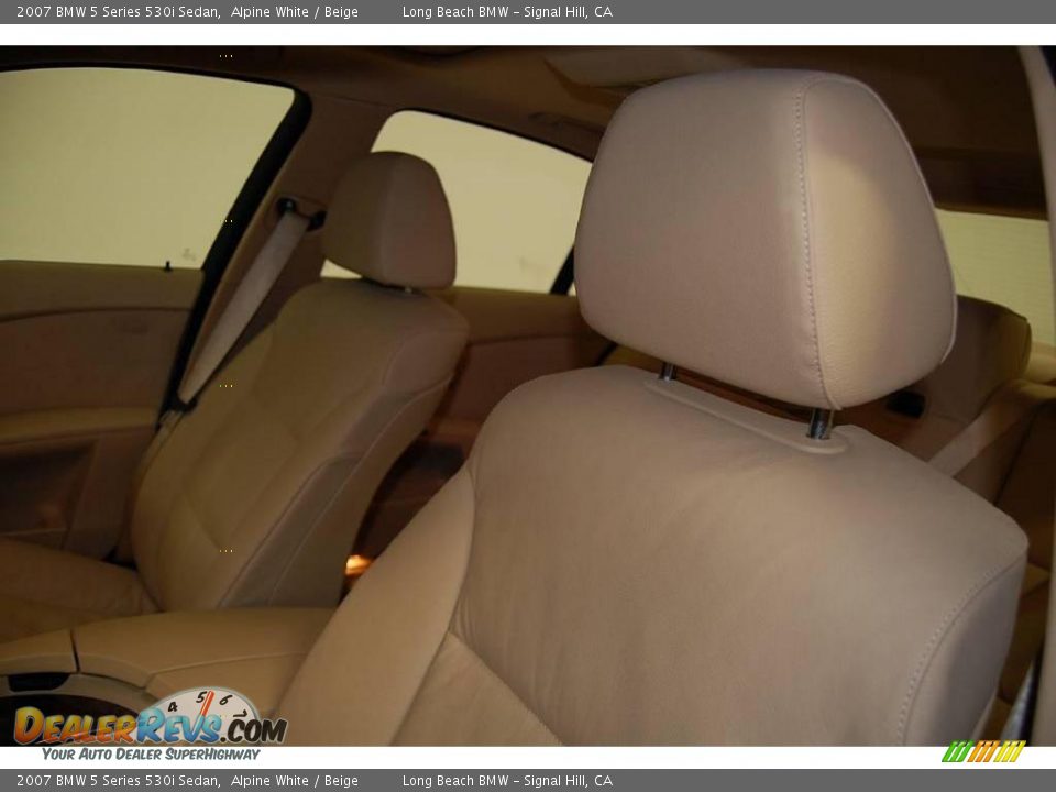 2007 BMW 5 Series 530i Sedan Alpine White / Beige Photo #22