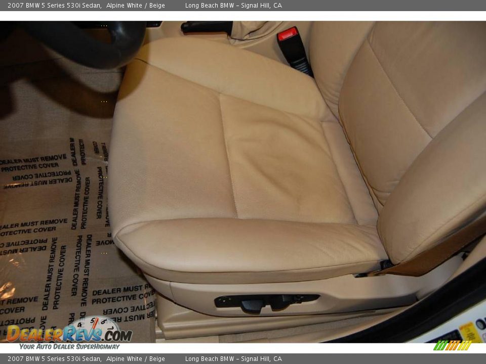 2007 BMW 5 Series 530i Sedan Alpine White / Beige Photo #23