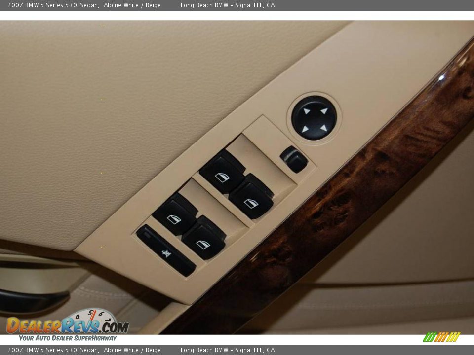 2007 BMW 5 Series 530i Sedan Alpine White / Beige Photo #25