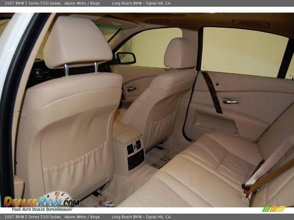 2007 BMW 5 Series 530i Sedan Alpine White / Beige Photo #26