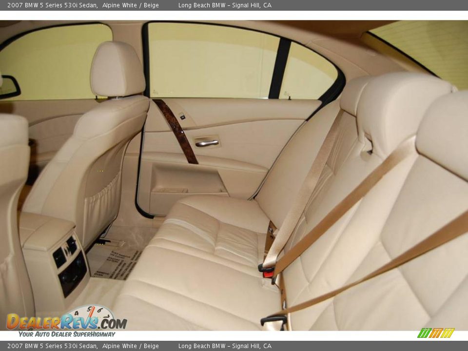 2007 BMW 5 Series 530i Sedan Alpine White / Beige Photo #27