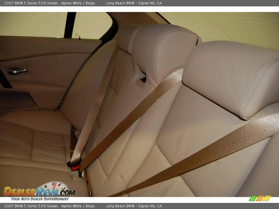 2007 BMW 5 Series 530i Sedan Alpine White / Beige Photo #28
