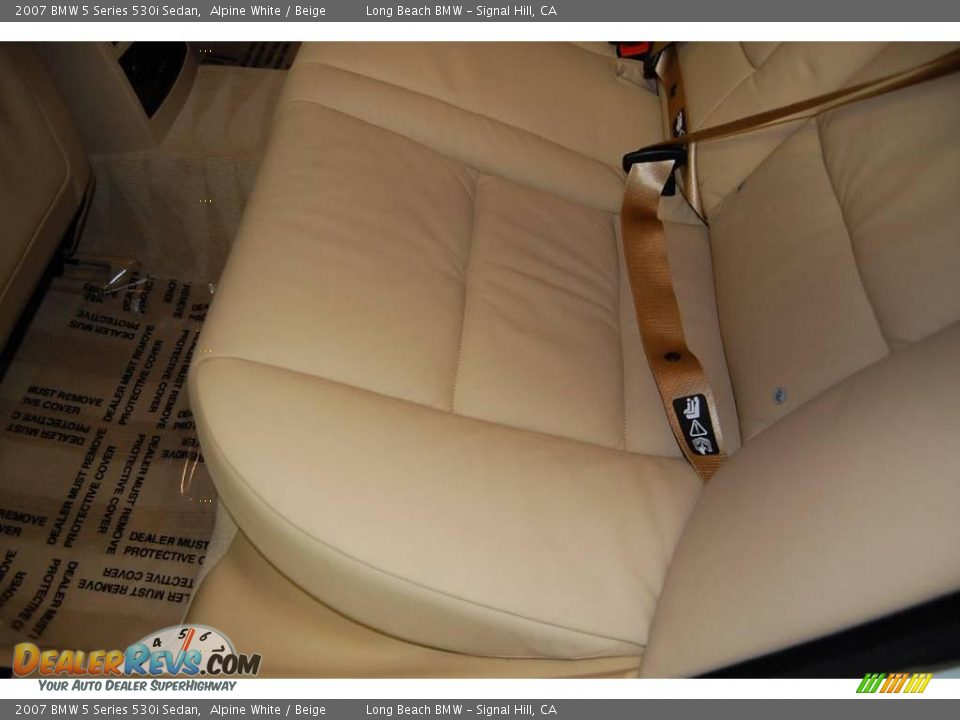 2007 BMW 5 Series 530i Sedan Alpine White / Beige Photo #29