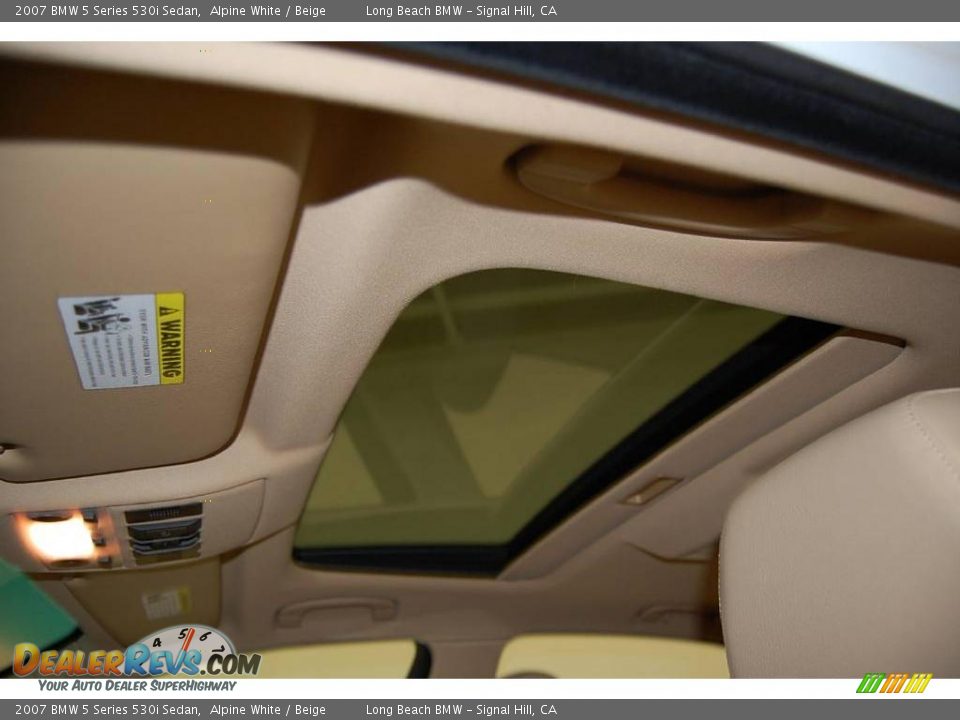 2007 BMW 5 Series 530i Sedan Alpine White / Beige Photo #30