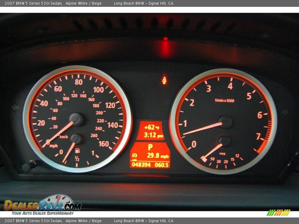 2007 BMW 5 Series 530i Sedan Alpine White / Beige Photo #31