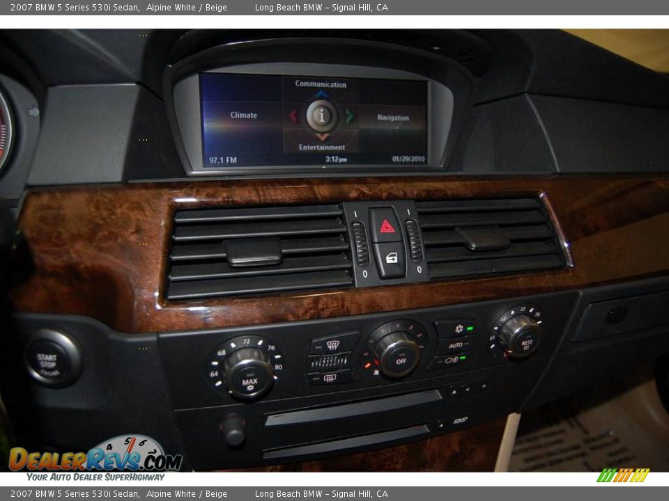2007 BMW 5 Series 530i Sedan Alpine White / Beige Photo #34