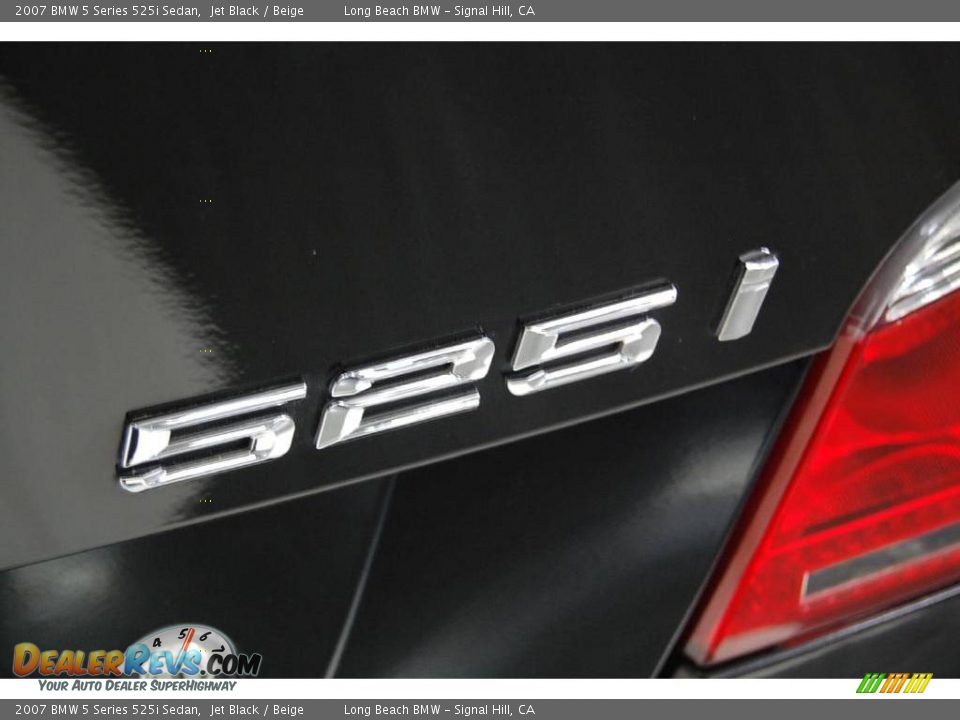2007 BMW 5 Series 525i Sedan Jet Black / Beige Photo #8