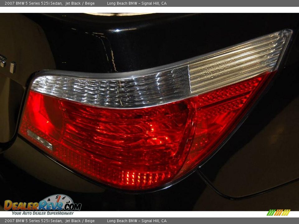 2007 BMW 5 Series 525i Sedan Jet Black / Beige Photo #9