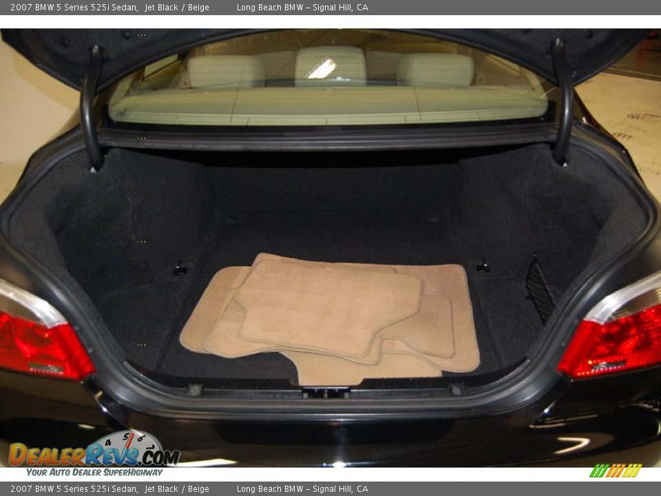 2007 BMW 5 Series 525i Sedan Jet Black / Beige Photo #10