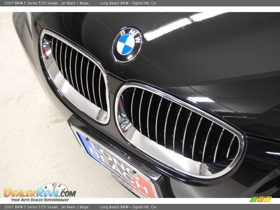 2007 BMW 5 Series 525i Sedan Jet Black / Beige Photo #15