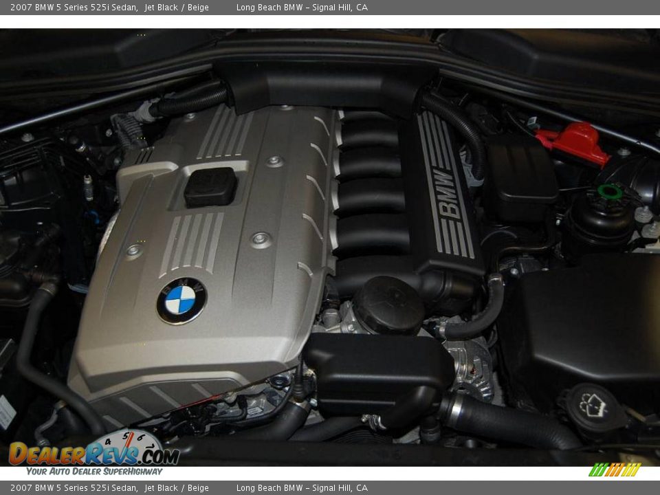 2007 BMW 5 Series 525i Sedan Jet Black / Beige Photo #18