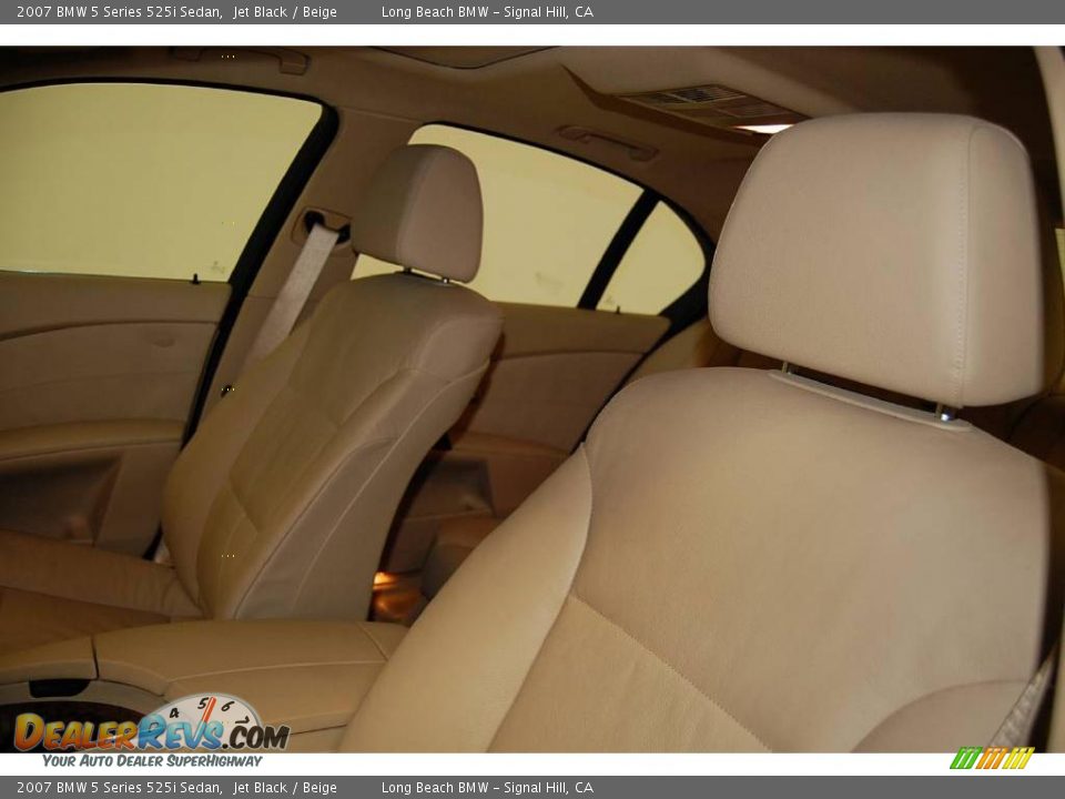 2007 BMW 5 Series 525i Sedan Jet Black / Beige Photo #21