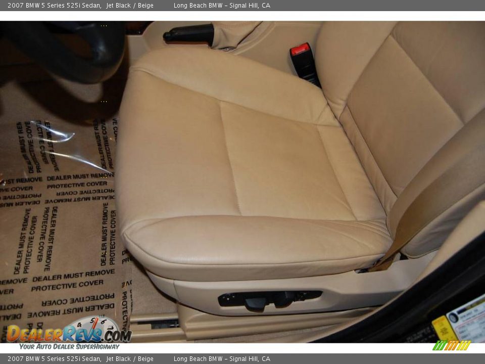 2007 BMW 5 Series 525i Sedan Jet Black / Beige Photo #22