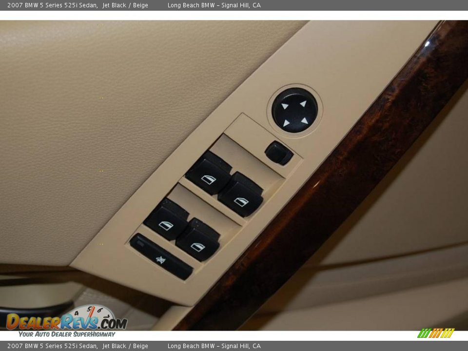 2007 BMW 5 Series 525i Sedan Jet Black / Beige Photo #24