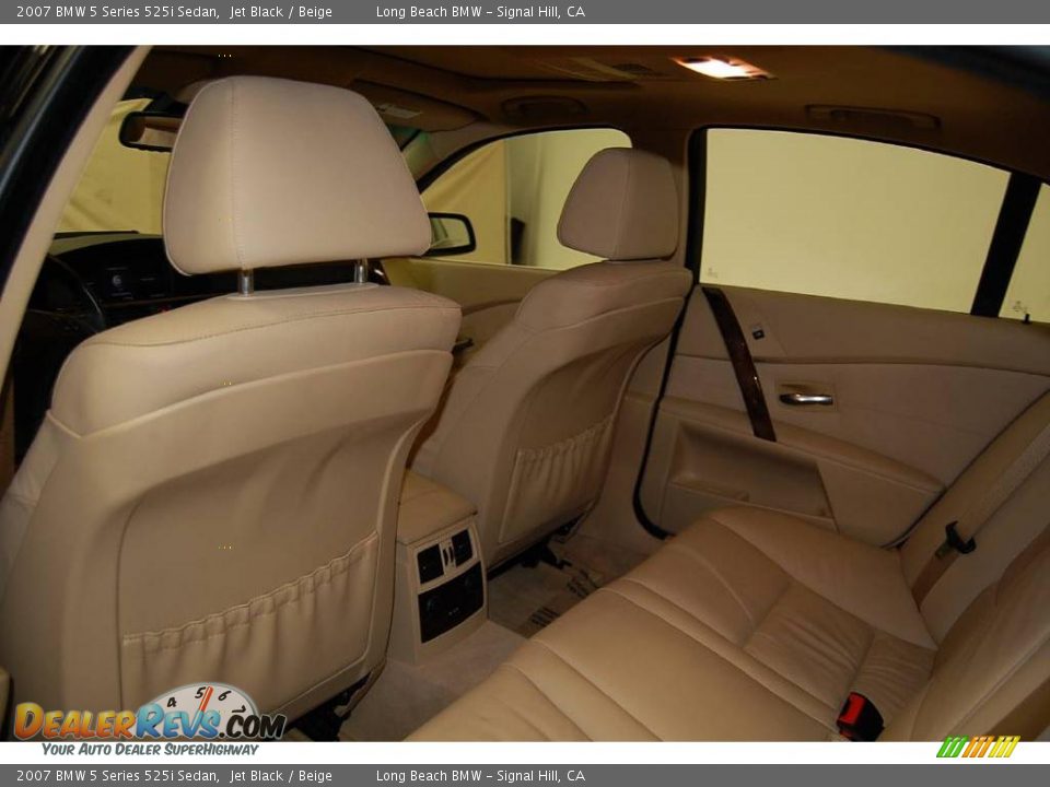 2007 BMW 5 Series 525i Sedan Jet Black / Beige Photo #25