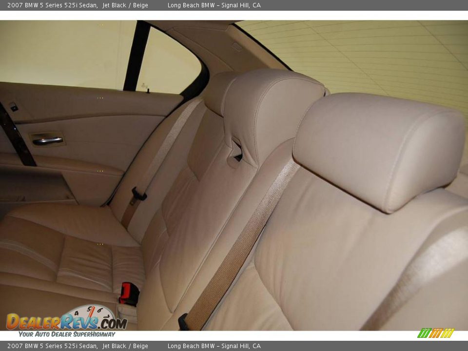 2007 BMW 5 Series 525i Sedan Jet Black / Beige Photo #27