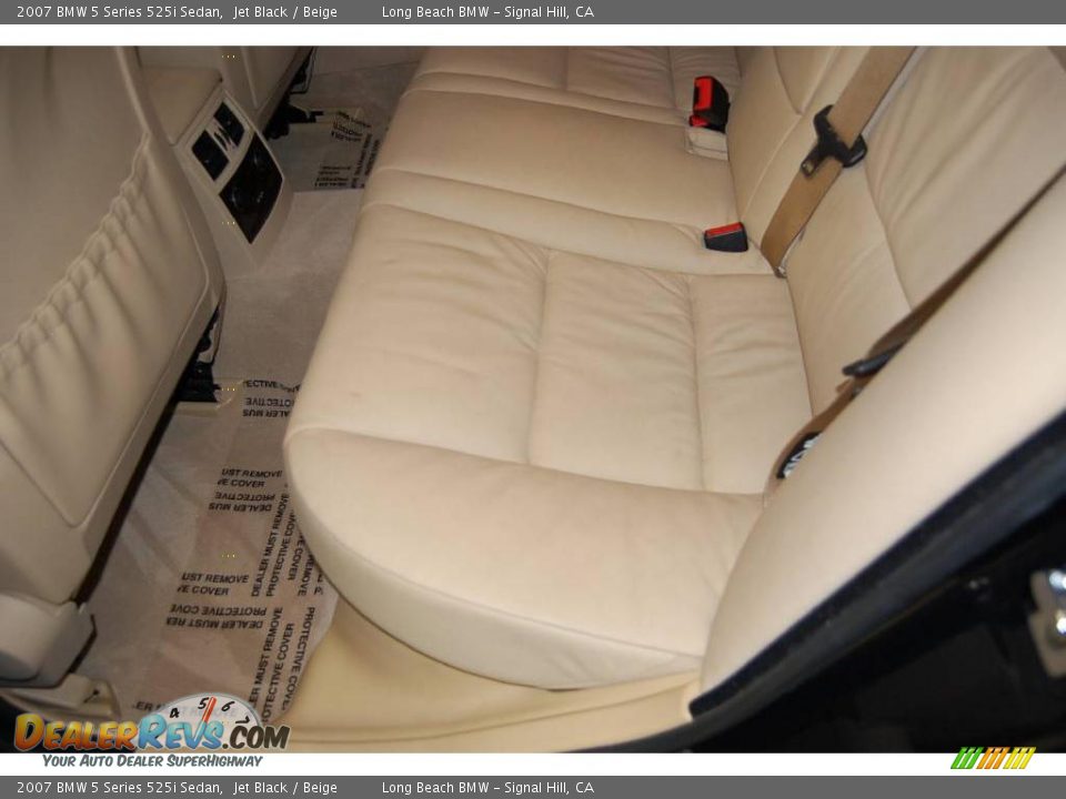 2007 BMW 5 Series 525i Sedan Jet Black / Beige Photo #28