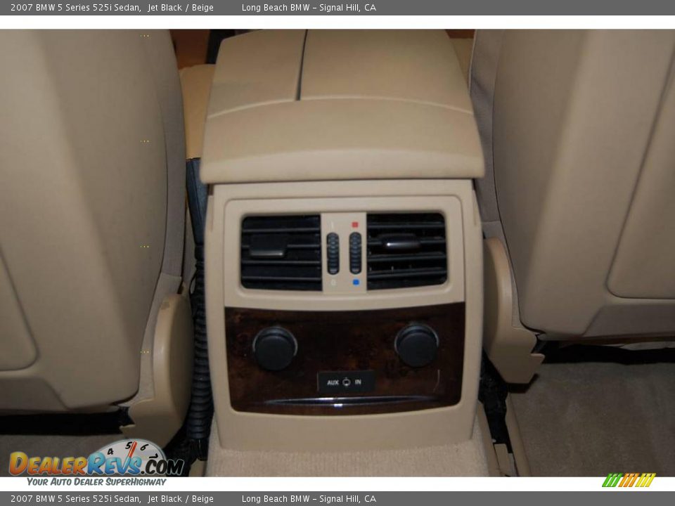2007 BMW 5 Series 525i Sedan Jet Black / Beige Photo #30