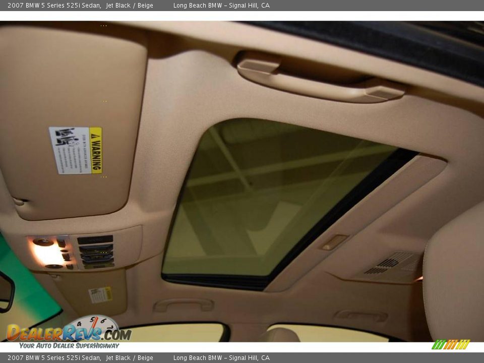 2007 BMW 5 Series 525i Sedan Jet Black / Beige Photo #31